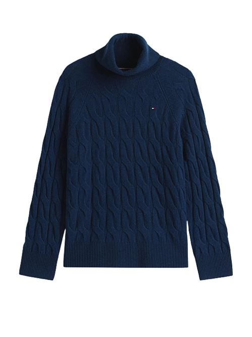 Maglioncino a collo alto a trecce Tommy Hilfiger | WW0WW46791C1G